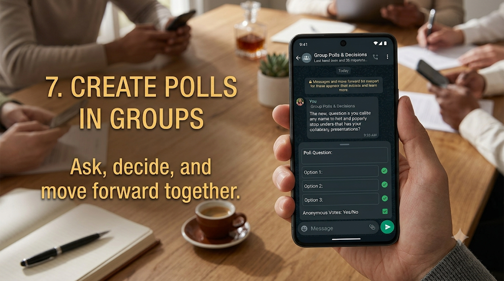WhatsApp Secret Tricks (2026 Guide) WhatsApp Secret Tricks (2026 Guide) Create Poll