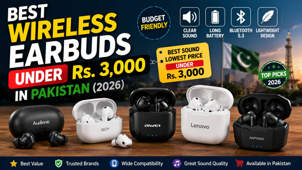 Best wireless earbuds under Rs. 3,000 in Pakistan