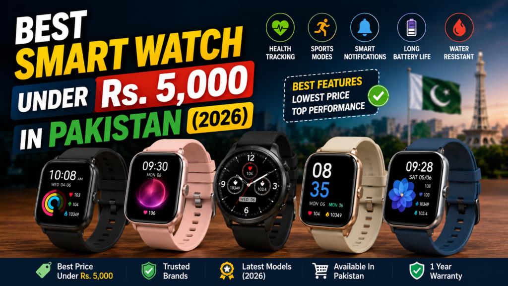 Best smartwatches under Rs. 5,000 in Pakistan